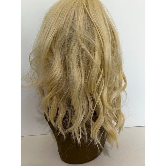 Women’s Short Platinum Blonde Bob Deep Wavy Wig Shoulder Length Synthetic Hair - Picture 7 of 13